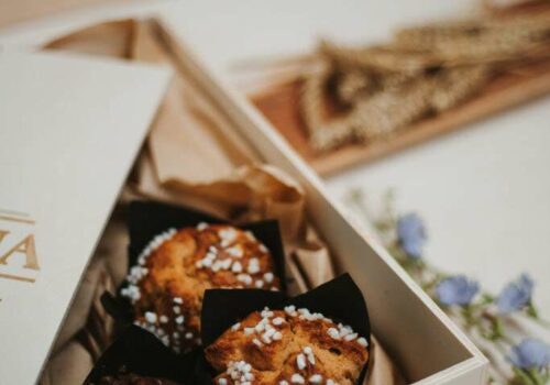 Muffins con naranja confitada